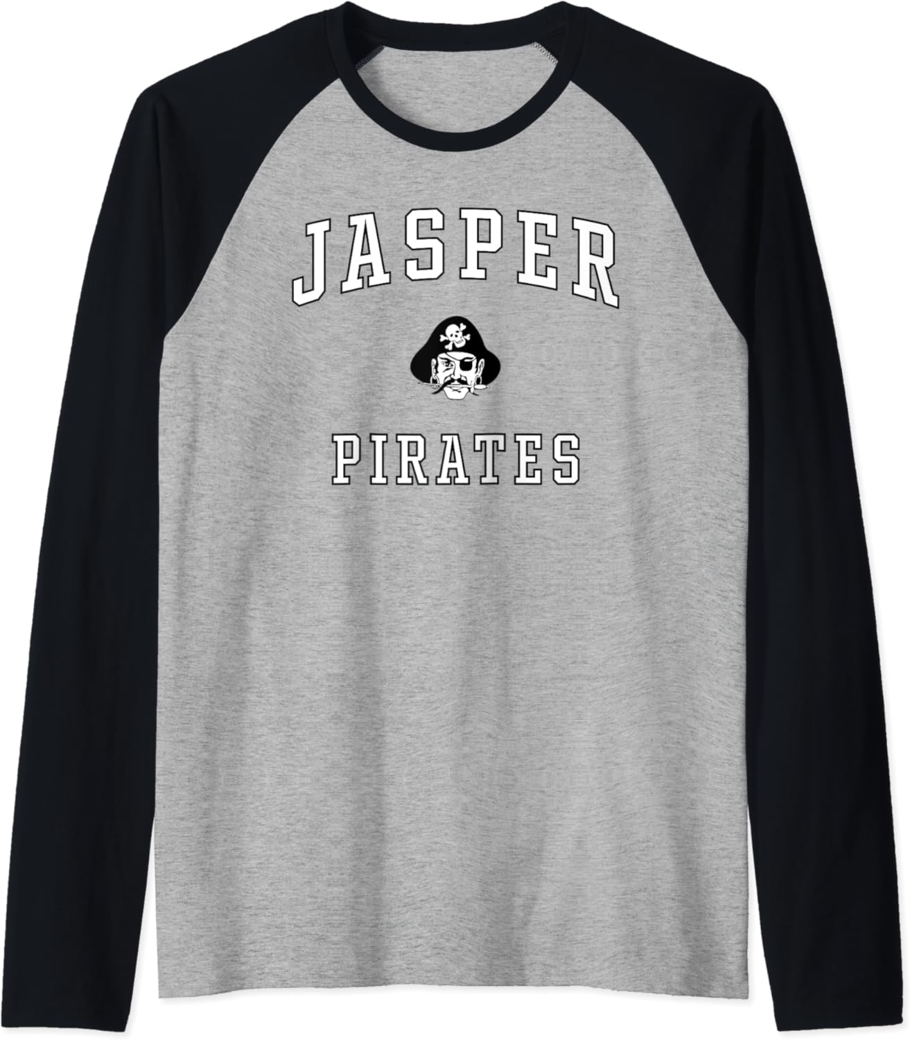 Jasper High School Pirates Raglan Baseball Tee Clothing, Shoes & Jewelry